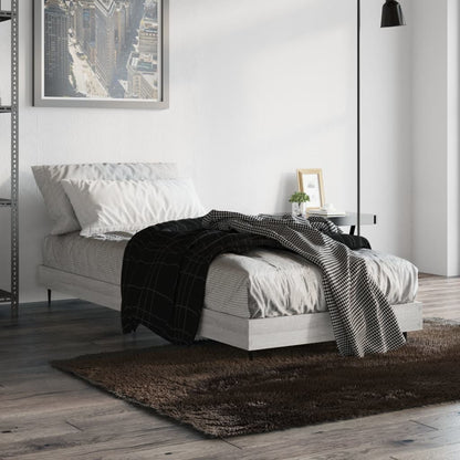 Grey Sonoma Engineered Wood Bed Frame 75x190cm - No Mattress