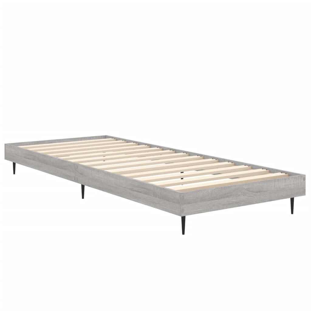 Grey Sonoma Engineered Wood Bed Frame 75x190cm - No Mattress