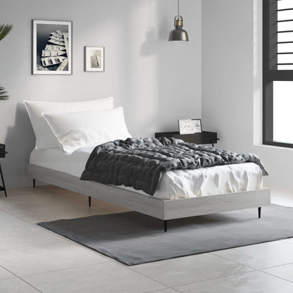 Grey Sonoma Engineered Wood Bed Frame 75x190cm - No Mattress