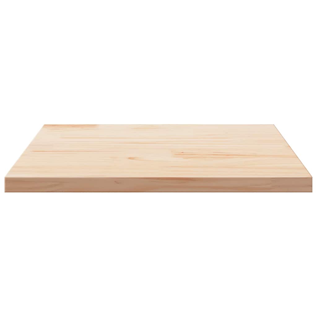 Solid Pine Square Table Top 70x70x2.5 cm - Natural Wood Finish