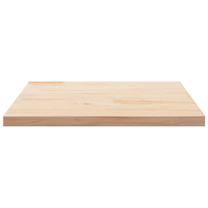 Solid Pine Square Table Top 70x70x2.5 cm - Natural Wood Finish