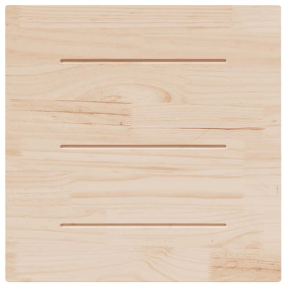Solid Pine Square Table Top 70x70x2.5 cm - Natural Wood Finish