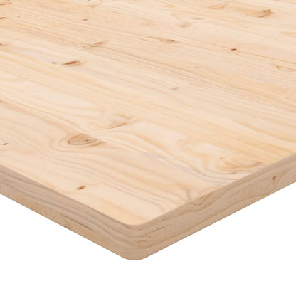 Solid Pine Square Table Top 70x70x2.5 cm - Natural Wood Finish