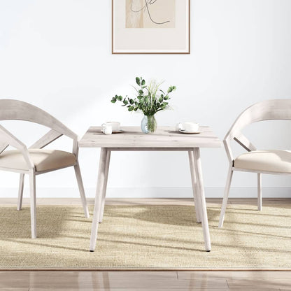Solid Pine Wood Square Table Top, White, 70x70x2.5 cm