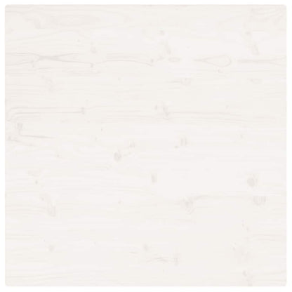 Solid Pine Wood Square Table Top, White, 70x70x2.5 cm