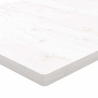 Solid Pine Wood Square Table Top, White, 70x70x2.5 cm