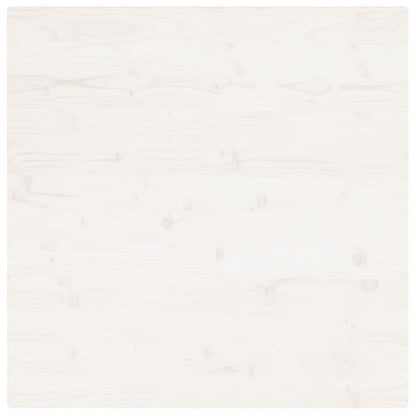 Solid Pine Wood Square Table Top, White, 80x80x2.5 cm