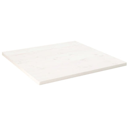 Solid Pine Wood Table Top in White - 90x90x2.5 cm Square