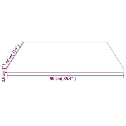 Solid Pine Wood Table Top in White - 90x90x2.5 cm Square