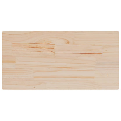 Solid Pine Wood Table Top 80x40x2.5 cm - Rectangular Design