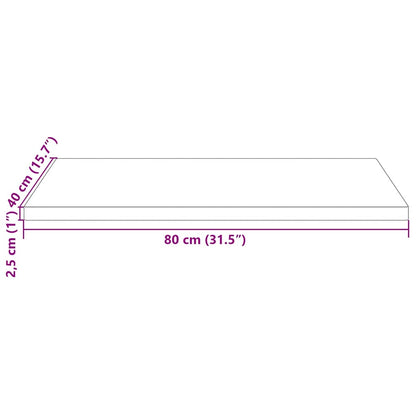 Solid Pine Wood Table Top 80x40x2.5 cm - Rectangular Design