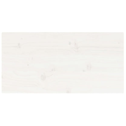 Solid Pine Wood Table Top, White Finish, 80x40x2.5 cm Rectangular