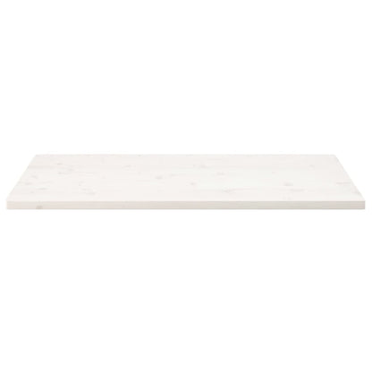 Solid Pine Table Top, White, 100x50x2.5 cm - Rectangular Design