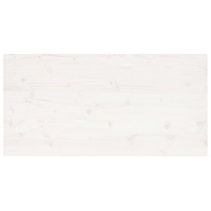 Solid Pine Table Top, White, 100x50x2.5 cm - Rectangular Design