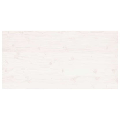 Solid Pine Table Top, White, 100x50x2.5 cm - Rectangular Design