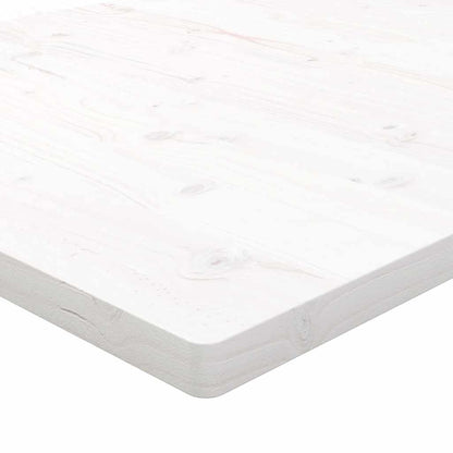 Solid Pine Table Top, White, 100x50x2.5 cm - Rectangular Design