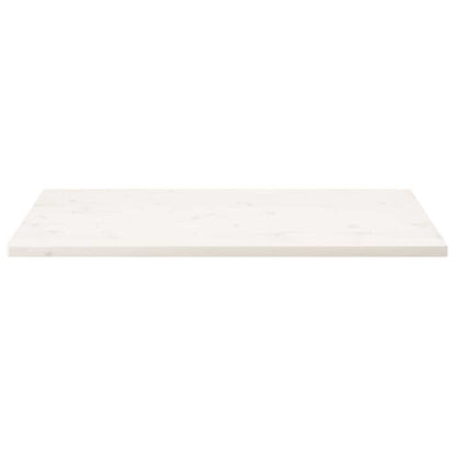 Solid Pine Rectangular Table Top 100x60 cm - White Finish