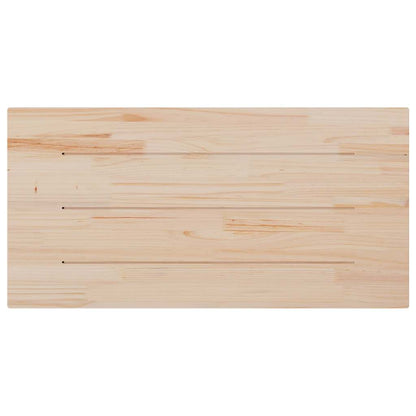 Solid Pine White Tabletop 110x60x2.5 cm - Rectangular Design