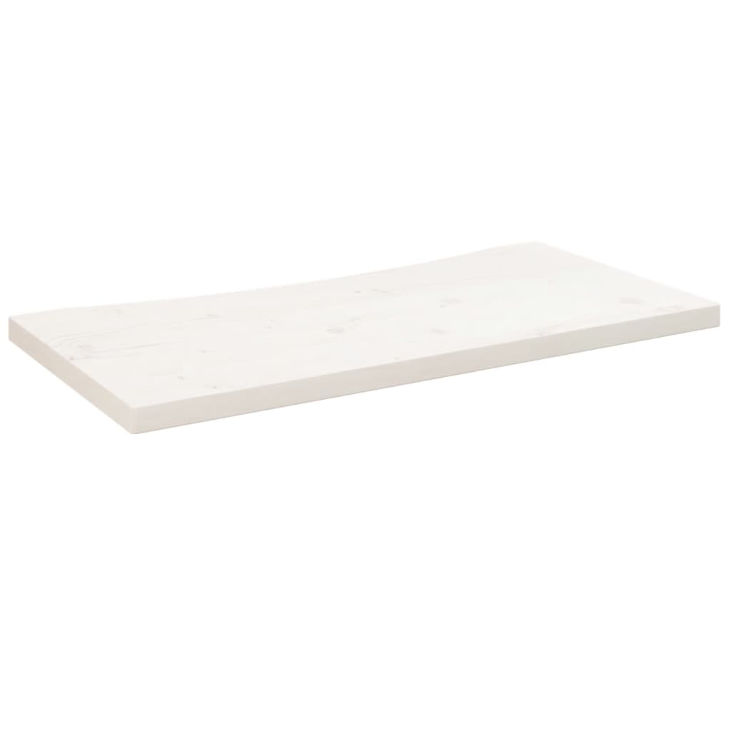 Desk Top White 80x40x2.5 cm Solid Wood Pine