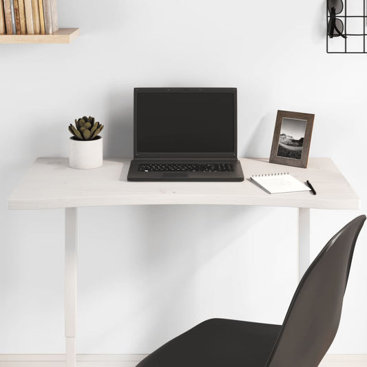 Desk Top White 80x40x2.5 cm Solid Wood Pine