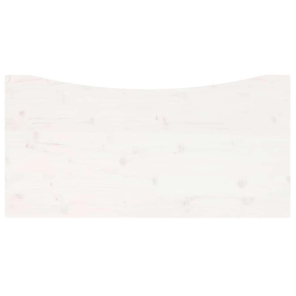 Desk Top White 100x50x2.5 cm Solid Wood Pine