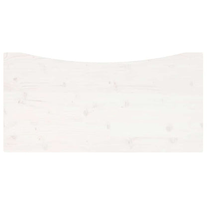 Desk Top White 100x50x2.5 cm Solid Wood Pine