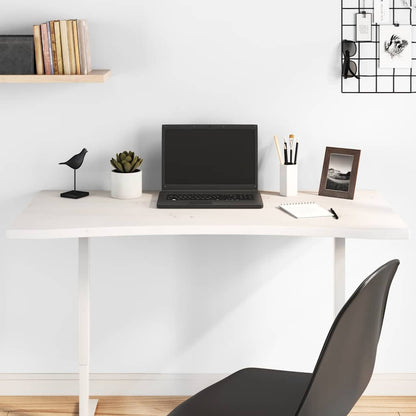 Desk Top White 100x50x2.5 cm Solid Wood Pine