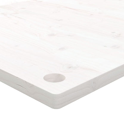 Desk Top White 100x50x2.5 cm Solid Wood Pine