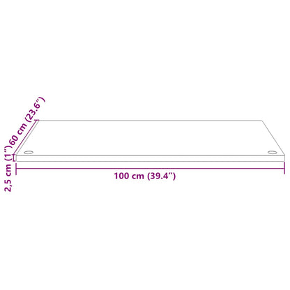 Desk Top White 100x60x2.5 cm Solid Wood Pine