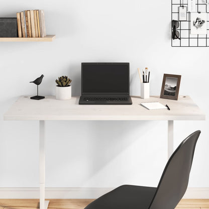 Desk Top White 110x60x2.5 cm Solid Wood Pine