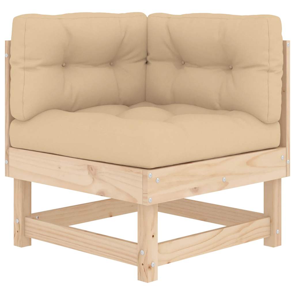 Solid Pine Corner Sofa with Cushions - Stylish & Durable Seating