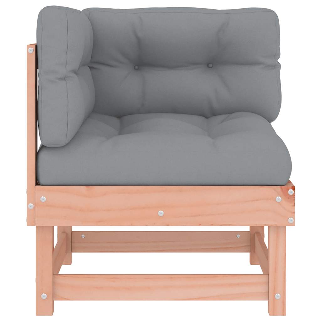 Douglas Solid Wood Corner Sofa with Cushions - Natural Finish