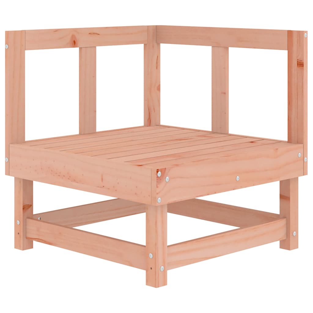 Douglas Solid Wood Corner Sofa with Cushions - Natural Finish