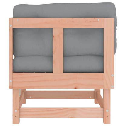 Douglas Solid Wood Corner Sofa with Cushions - Natural Finish