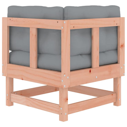 Douglas Solid Wood Corner Sofa with Cushions - Natural Finish