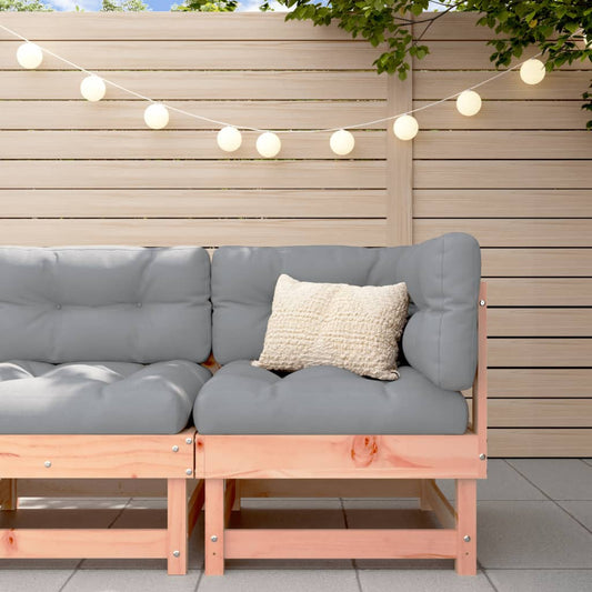 Douglas Solid Wood Corner Sofa with Cushions - Natural Finish