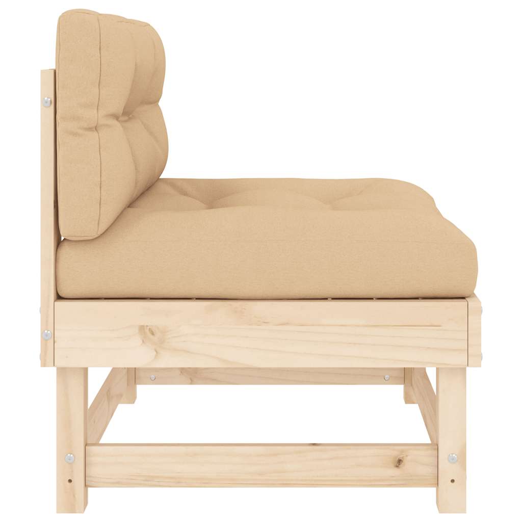 Solid Pine Middle Sofa w/ Cushions - Elegant & Durable Seating