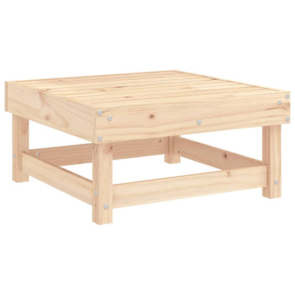 Comfortable Pine Wood Garden Footstool with Cushion - Solid Design