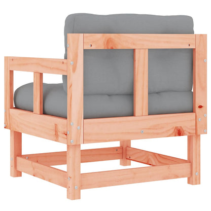 Solid Wood Douglas Garden Chairs with Cushions, 2-Pack Set