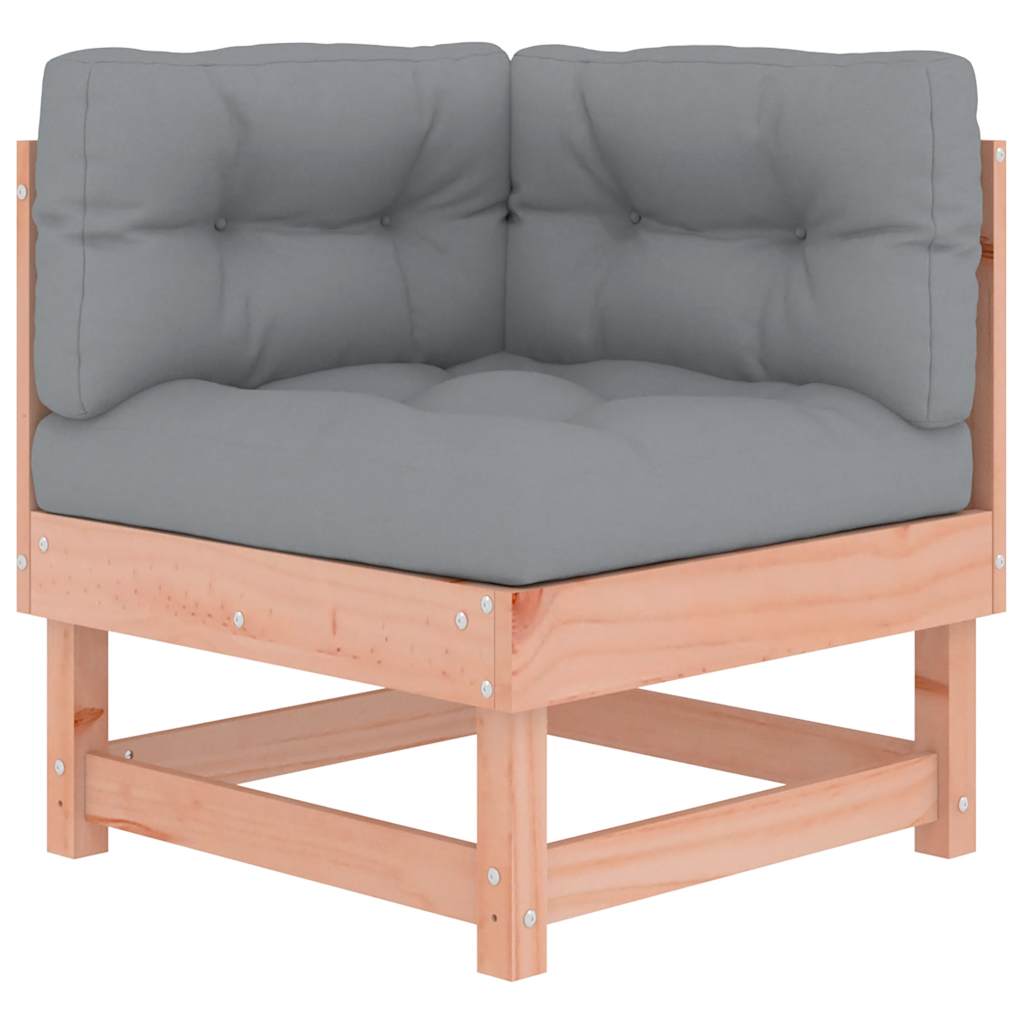 Solid Wood Douglas Corner Sofas with Cushions, 2-Piece Set