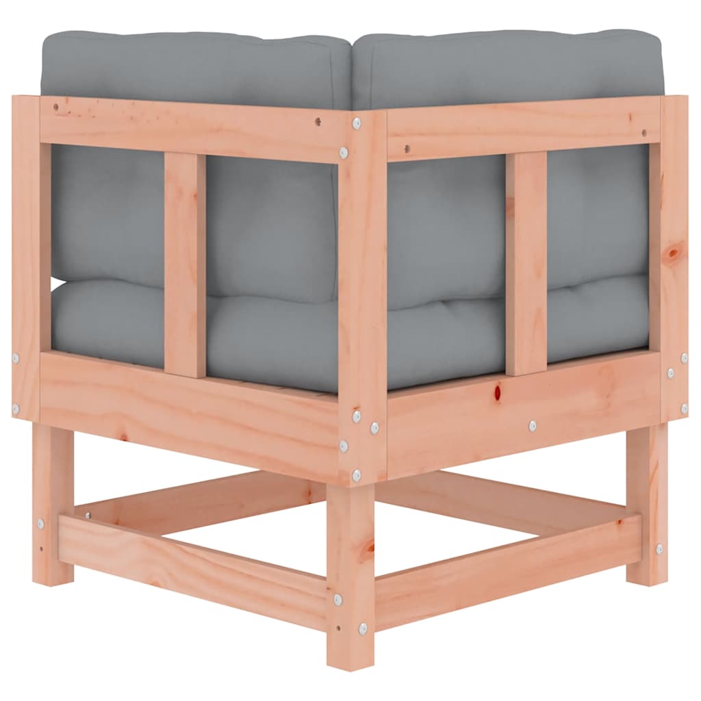 Solid Wood Douglas Corner Sofas with Cushions, 2-Piece Set