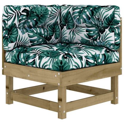 Corner Sofas with Cushions 2 pcs Impregnated Wood Pine