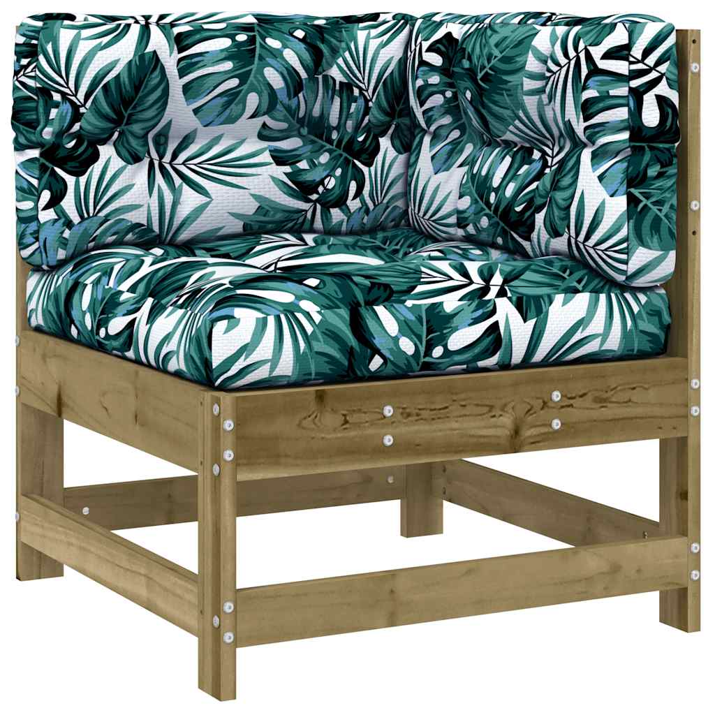 Pine Wood Corner Sofa with Cushions – Stylish & Durable Seating