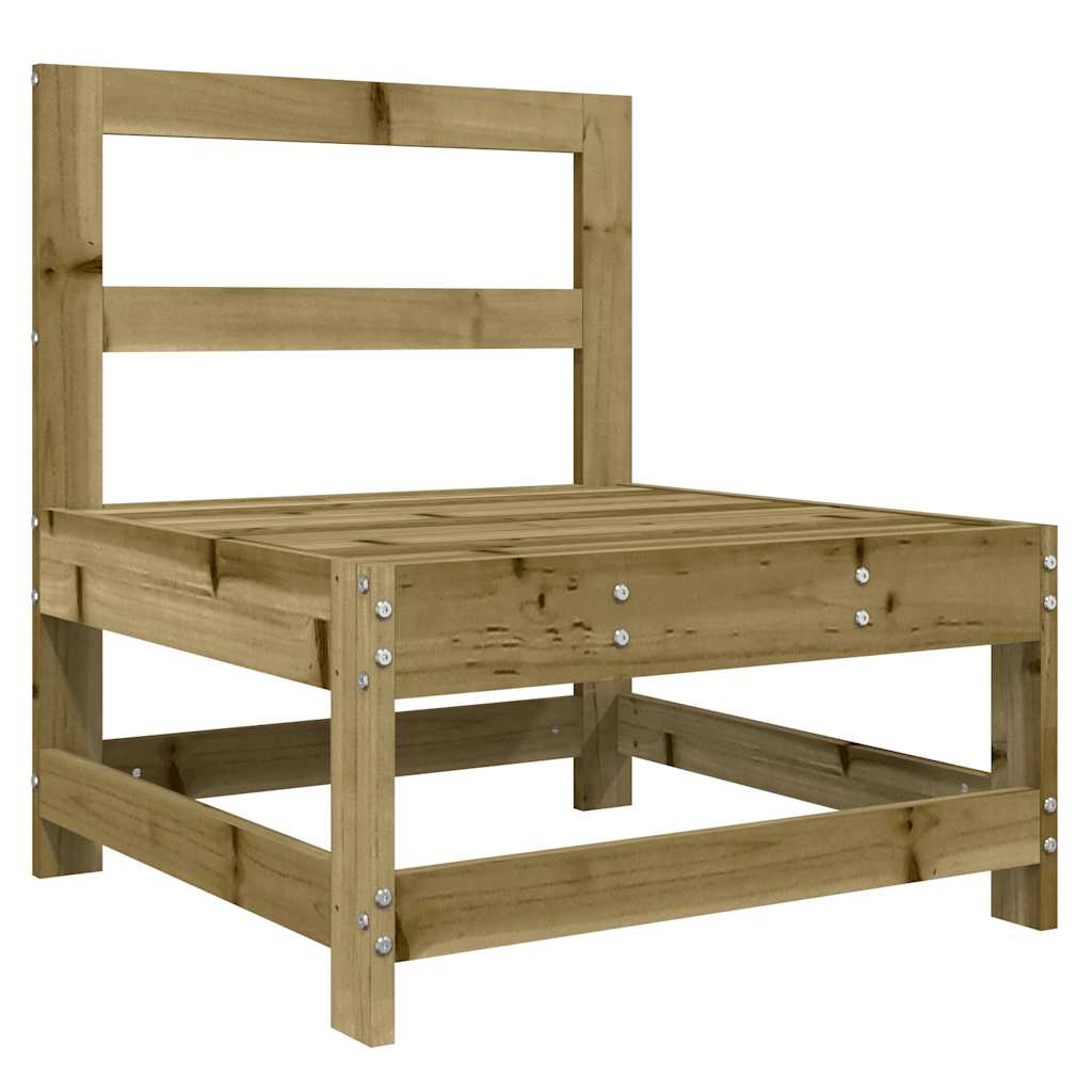 Pine Wood Middle Sofa with Cushions - Elegant & Durable Seating