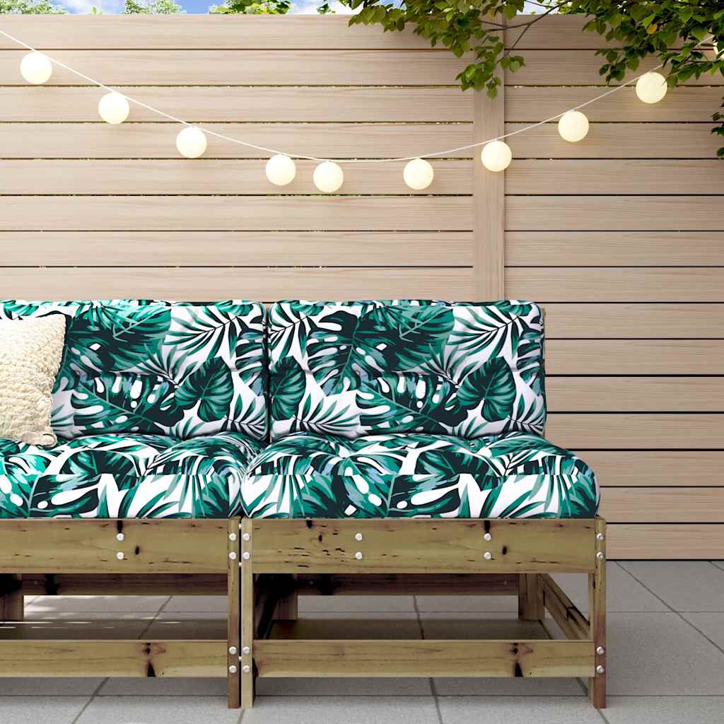 Pine Wood Middle Sofa with Cushions - Elegant & Durable Seating