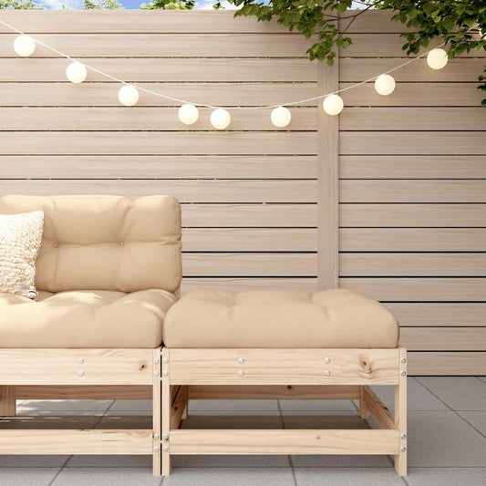 Solid Pine Garden Footstool with Cushion - Comfortable & Stylish