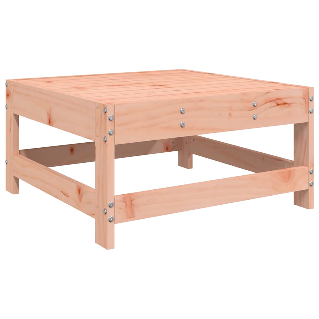 Solid Wood Douglas Garden Footstool with Cushion - Elegant Comfort
