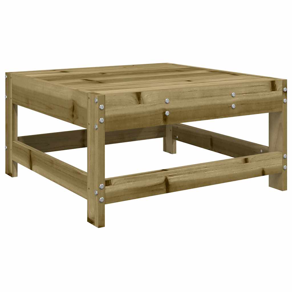 Pine Wood Garden Footstool with Cushion - Durable & Stylish