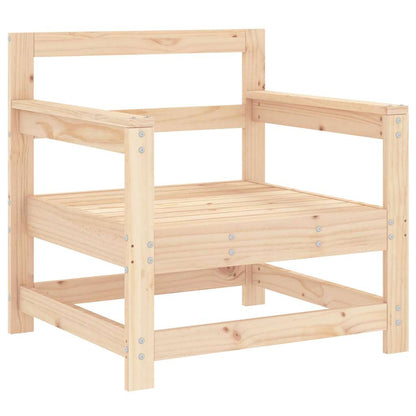 Solid Wood Pine Garden Chairs with Cushions - 2 Piece Set
