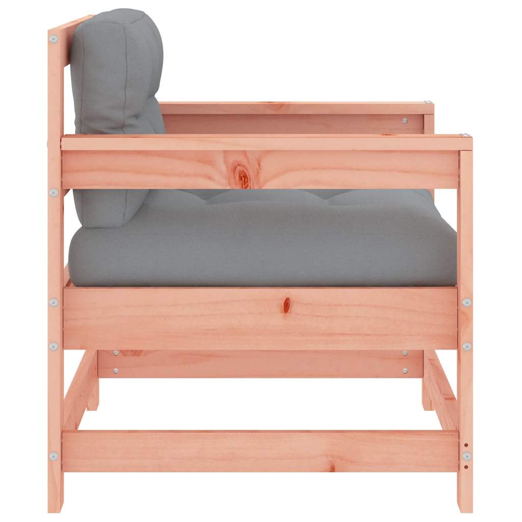 Solid Wood Douglas Garden Chairs with Cushions - Set of 2